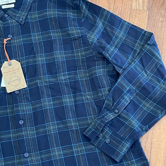 New Men's Weatherproof Vintage Luxe Flannel Button Down Size XL - Picture 5 of 9